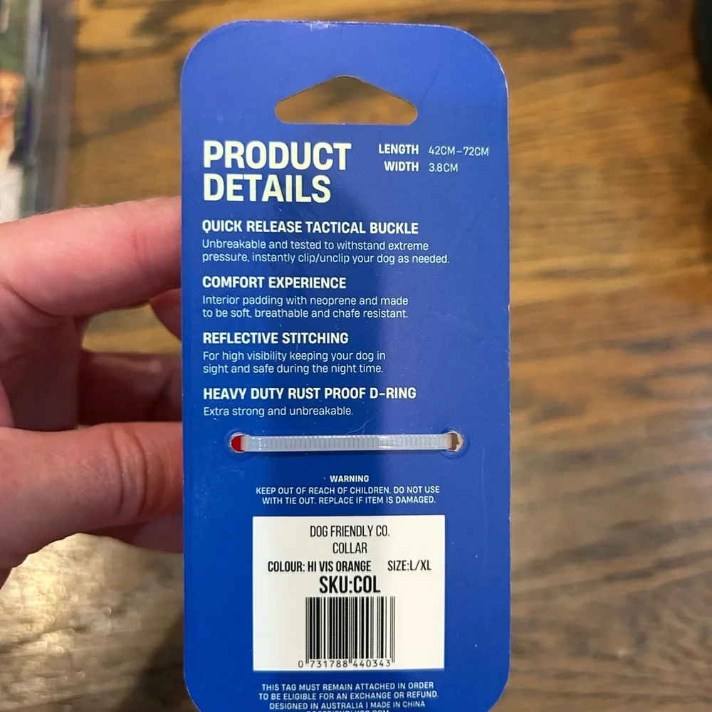 Dog Friendly Co. Hi Vis Orange Tactical Dog Collar